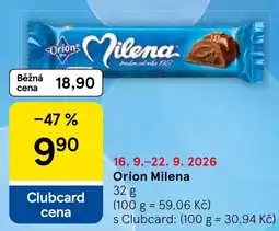 Tesco Orion Milena nabídka