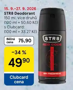 Tesco Str8 deodorant nabídka