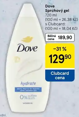 Tesco Dove sprchový gel nabídka