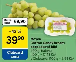 Tesco Moyca Cotton Candy hrozny bezpeckové bílé nabídka