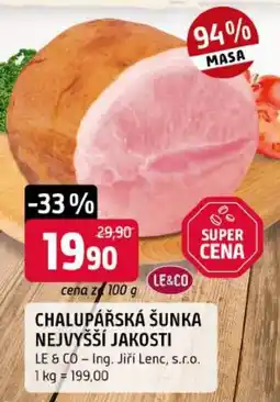 Trefa Le & Co chalupářská šunka nejvyšší jakosti nabídka