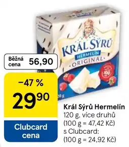 Tesco Král Sýrů Hermelín nabídka