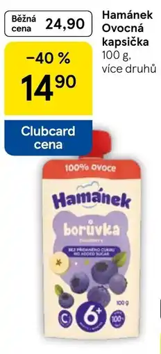 Tesco Hamánek ovocná kapsička nabídka