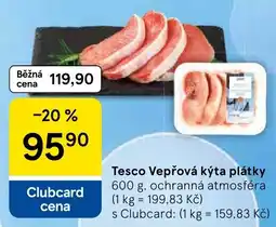 Tesco Tesco Vepřová kýta plátky nabídka