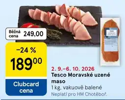 Tesco Tesco Moravské uzené maso nabídka