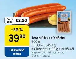 Tesco Tesco Párky vídeňské nabídka