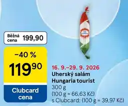 Tesco Uheršký salám Hungary tourist nabídka