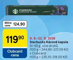 Tesco Starbucks Kávové kapsle nabídka