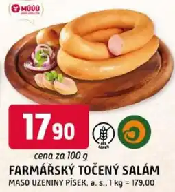 Trefa Máslo uzeniny písek farmářský točený salám nabídka