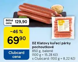Tesco DZ Klatovy kuřecí párky pochoutkové nabídka