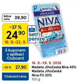 Tesco Madeta Jihočeská Niva nabídka
