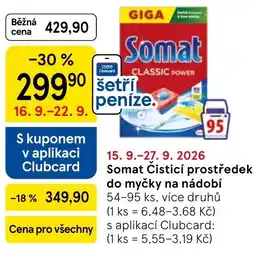 Tesco Somat Čisticí prostředek nabídka