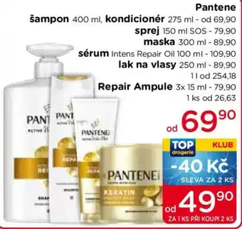 Pantene šampon kondicionér sprej maska sérum lak na vlasy Repair Ampule
