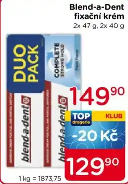 TOP drogerie Blend-a-dent fixační krém nabídka