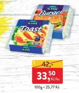 MP Krásno Blanik toast nabídka