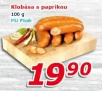 MU Písek klobása s paprikou