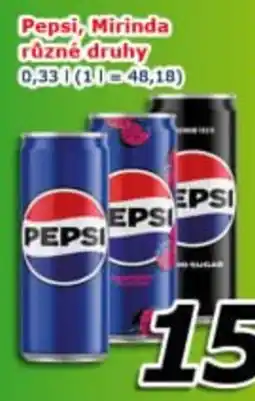 ESO MARKET Pepsi, Mirinda nabídka