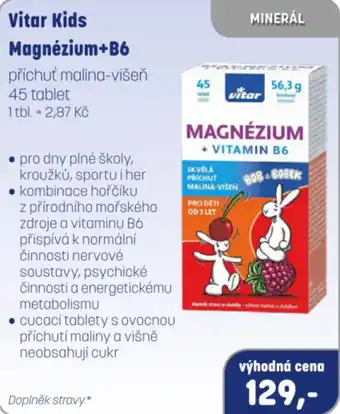 Vitar Kids Magnézium+B6