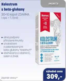 PharmaPoint Barnys kolostrum s beta-glukany nabídka
