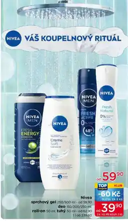 TOP drogerie Nivea sprchový gel nabídka