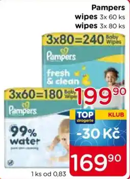 TOP drogerie Pampers wipes nabídka