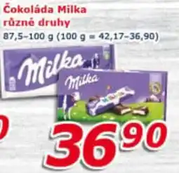ESO MARKET Milka různé druhy nabídka