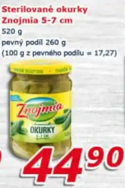 ESO MARKET Znojmia okurky nabídka