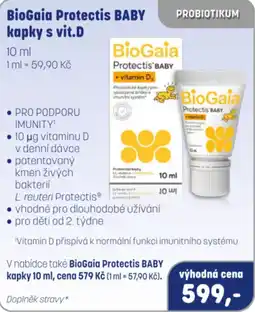 PharmaPoint BioGaia Protectis BABY kapky s vit.d nabídka