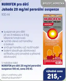 PharmaPoint Nurofen pro děti jahoda nabídka