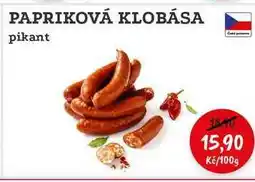 RABBIT řeznictví PAPRIKOVÁ KLOBÁSA pikant nabídka
