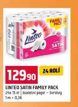 Terno LINTEO SATIN FAMILY PACK 24x 15 m toaletní papír 3vrstvý nabídka