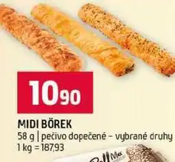Terno MIDI BÖREK 58 g pečivo dopečené vybrané druhy nabídka