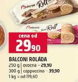 Terno BALCONI ROLÁDA 250 g ovocna 300 g cappuccino nabídka