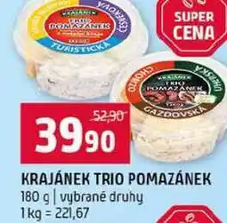Terno KRAJÁNEK TRIO POMAZÁNEK 180 g vybrané druhy nabídka