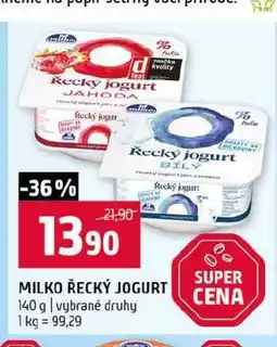 Terno MILKO ŘECKÝ JOGURT 140 g vybrané druhy nabídka