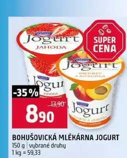 Terno BOHUŠOVICKÁ MLÉKÁRNA JOGURT 150 g vybrané druhy nabídka