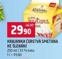 Terno KRAJANKA ČERSTVÁ SMETANA KE ŠLEHÁNÍ 250 ml 33% tuku nabídka