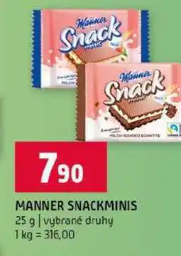 Terno MANNER SNACKMINIS 25 g vybrané druhy nabídka