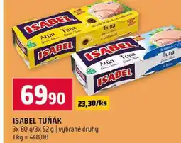 Terno ISABEL TUŇÁK 3x 80 g 3x 52 g vybrané druhy nabídka