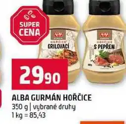 Terno ALBA GURMÁN HOŘČICE 350 g vybrané druhy nabídka