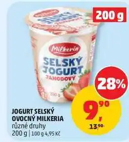 Penny Market JOGURT SELSKÝ OVOCNÝ MILKERIA různé druhy nabídka