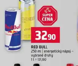 Terno RED BULL 250 ml energetický nápoj vybrané druhy nabídka