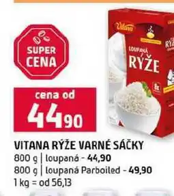 Terno VITANA RÝŽE VARNÉ SÁČKY 800 g loupaná 800 g loupaná Parboiled nabídka