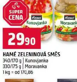 Terno HAMÉ ZELENINOVÁ SMĚS 340/170 g Kunovjanka 330/175 g Moravanka nabídka