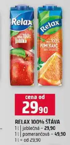 Terno RELAX 100% ŠŤÁVA 1l jablečná 1l pomerančová nabídka