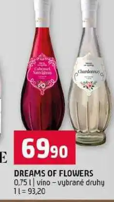 Terno DREAMS OF FLOWERS 0,75l vino vybrané druhy nabídka