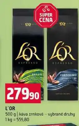 Terno L'OR 500 g káva zrnková vybrané druhy nabídka