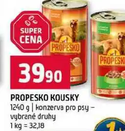 Terno PROPESKO KOUSKY 1240 g konzerva pro psy vybrané druhy nabídka