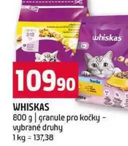 Terno WHISKAS 800 g granule pro kočky vybrané druhy nabídka