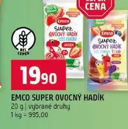 Terno EMCO SUPER OVOCNÝ HADÍK 20 g vybrané druhy nabídka